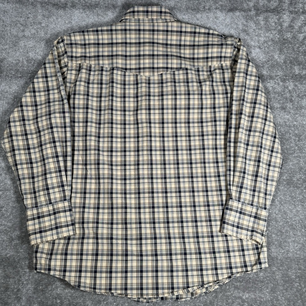 Carhartt Snap Front Shirt Men's Medium Beige Plaid Long Sleeve S140NVY - Picture 3 of 7